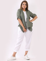 Plain Linen Waterfall Shrug