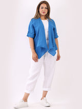 Plain Linen Waterfall Shrug