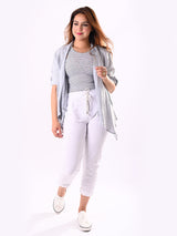 Plain Linen Waterfall Shrug