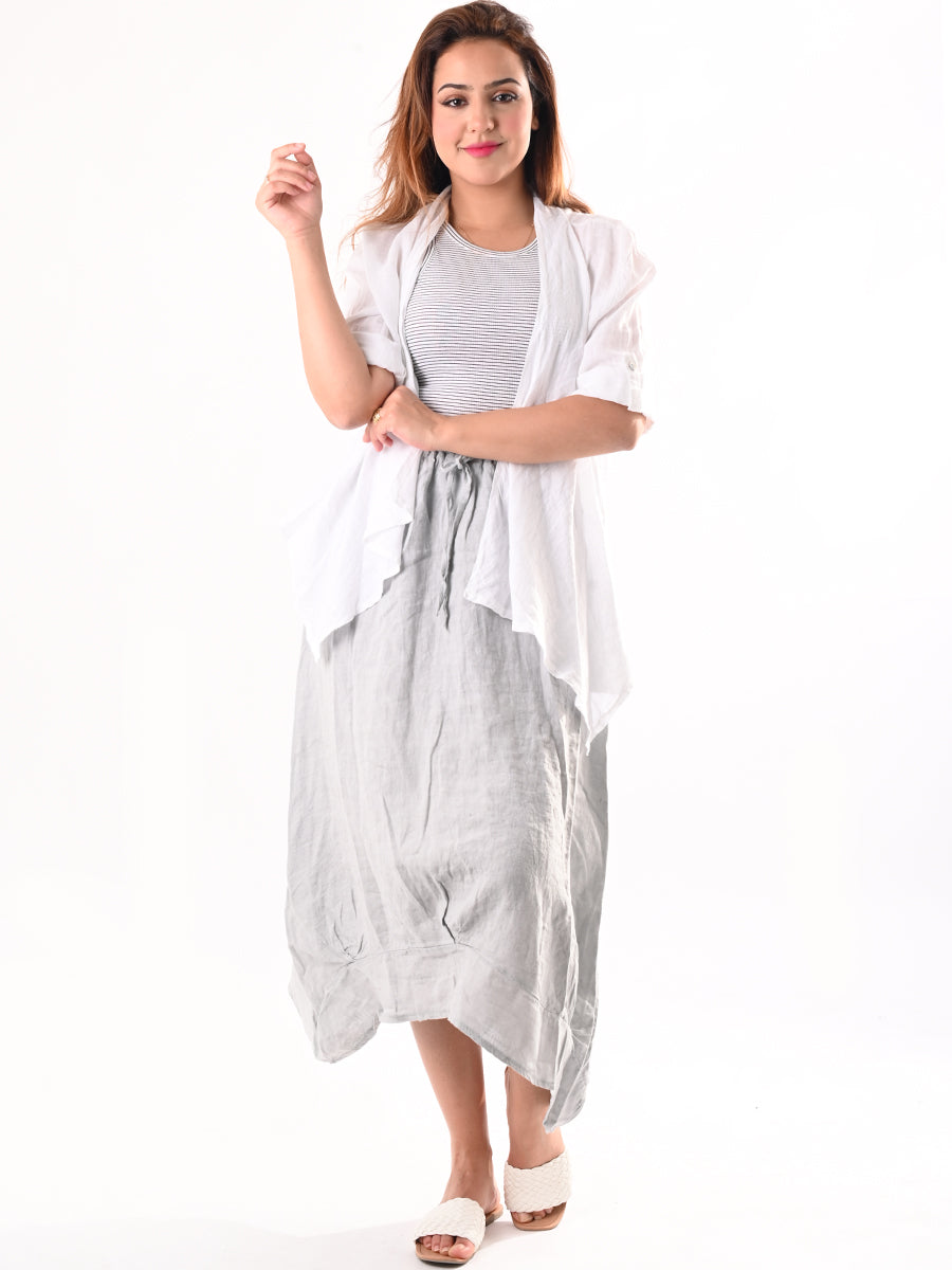 Plain Linen Waterfall Shrug