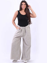 Ladies Solid Cotton Corduroy Culottes