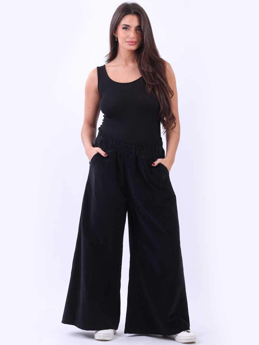 Cotton Corduroy Palazzo Pant