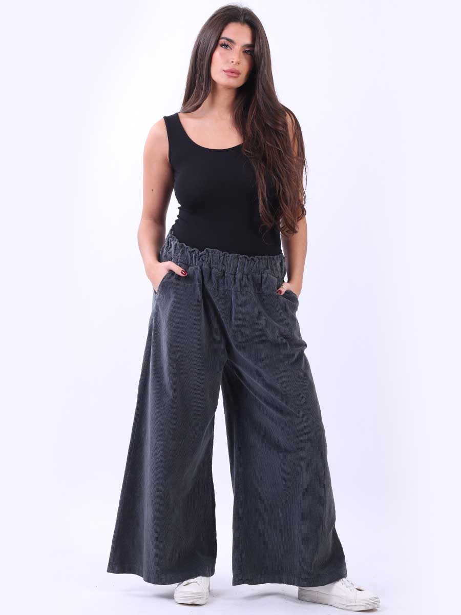 Cotton Corduroy Palazzo Pant