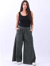 Cotton Corduroy Palazzo Pant