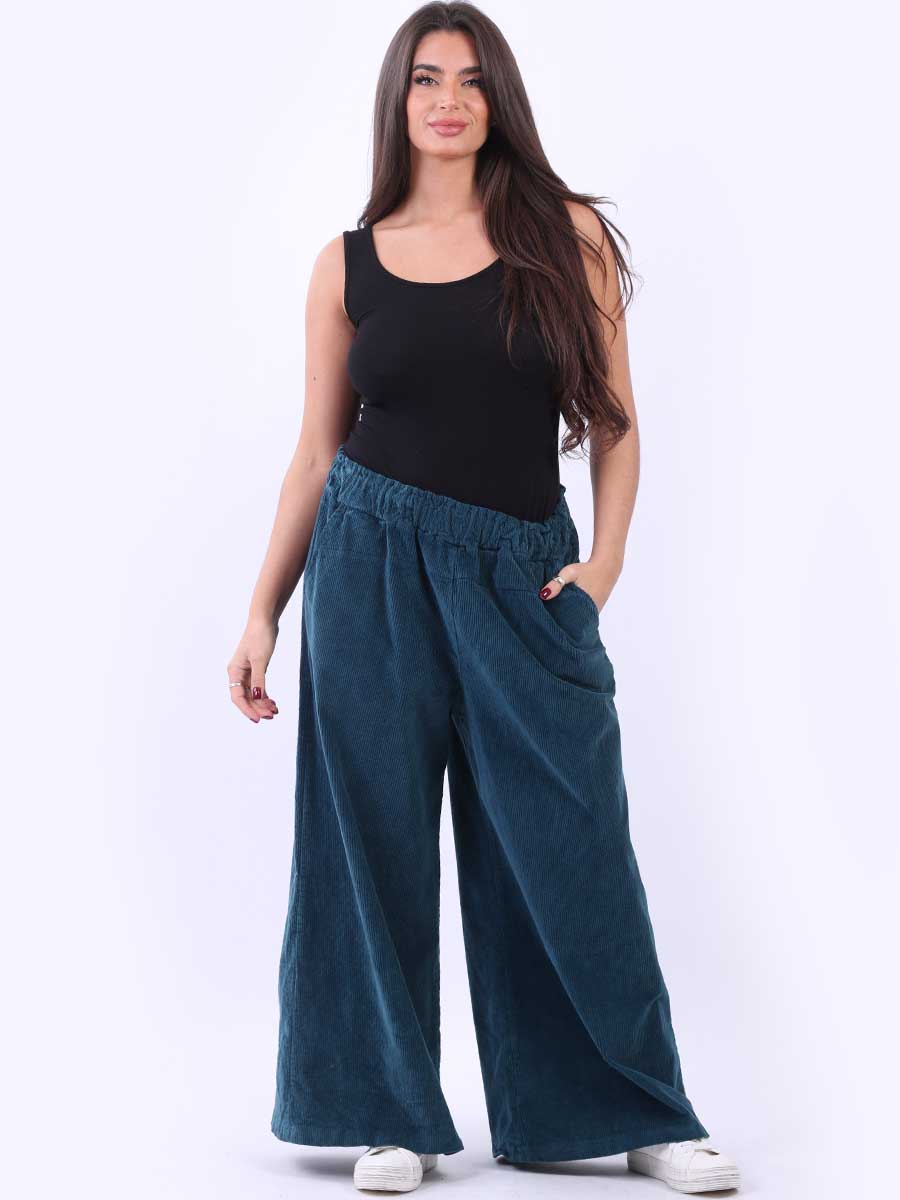 Cotton Corduroy Palazzo Pant