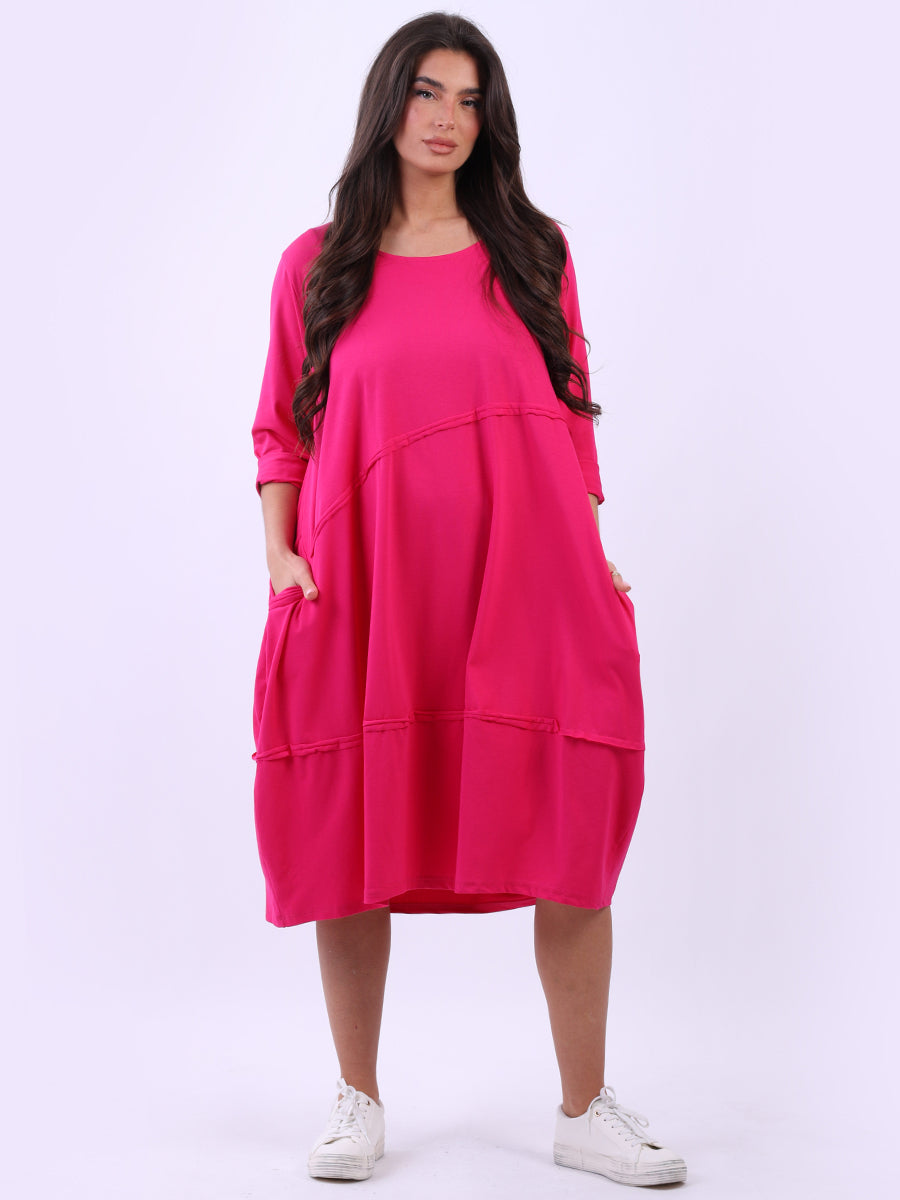 Trendy Plus Size Cotton Lagenlook Midi Dress