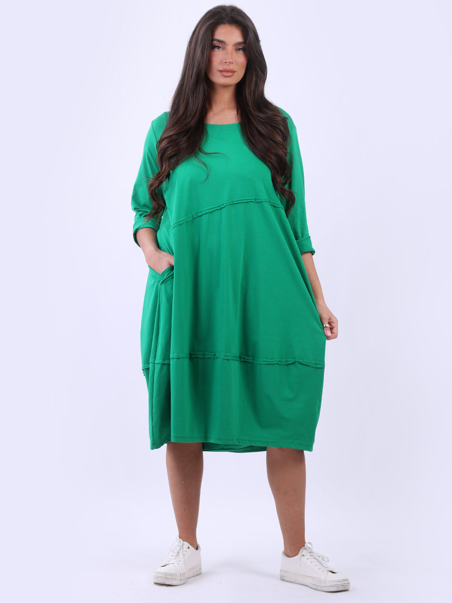 Trendy Plus Size Cotton Lagenlook Midi Dress