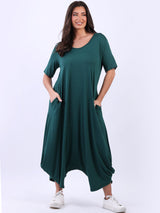 Ladies Side Pocket Oversized Harem Jumpsuit