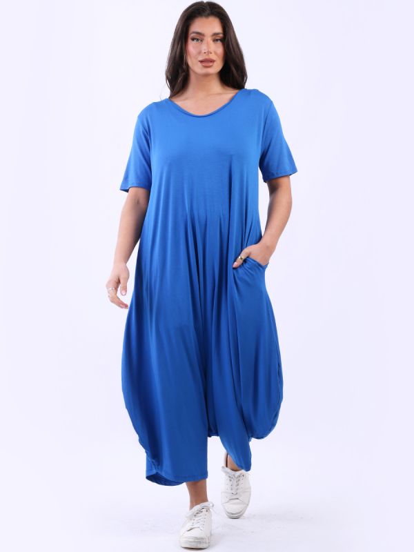 Ladies Side Pocket Oversized Harem Jumpsuit