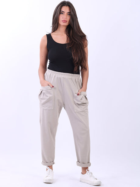 Solid Cotton Sweat Pant