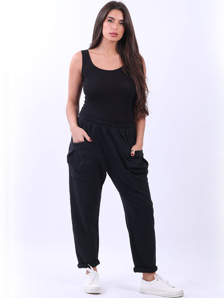 Solid Cotton Sweat Pant