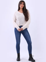 Wool Knitted Crop Box Top