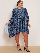 Zebra Print Batwing Oversized Tunic Kaftan 