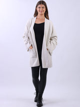 Knitted Open Front Cardigan