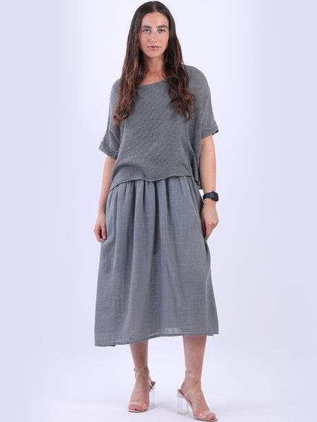 Mesh Net Double Layer Cotton Dress