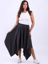 Raw Edge Cotton Skirt