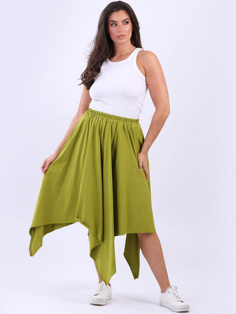 Raw Edge Cotton Skirt