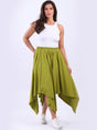 Raw Edge Cotton Skirt