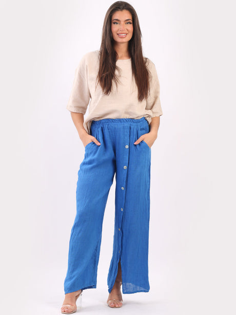 Wide Leg Linen Trouser