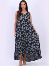 Cotton Sleeveless Polka Tank Dress