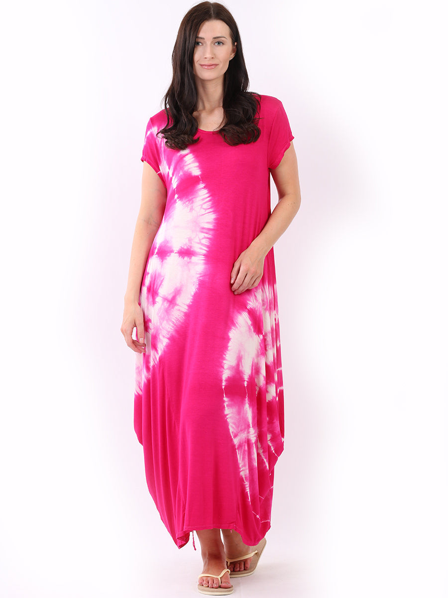 Cotton Tie and Dye Maxi Dress