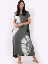 Cotton Tie and Dye Maxi Dress