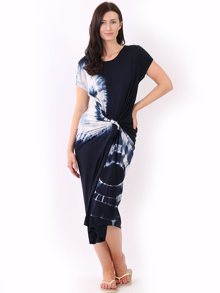 Cotton Tie and Dye Maxi Dress