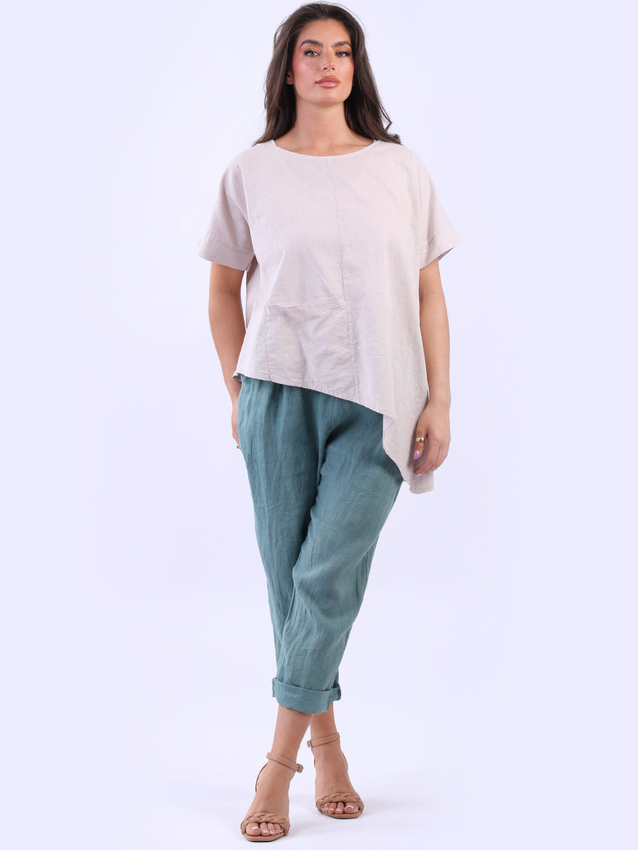 Plain Linen Tunic Top