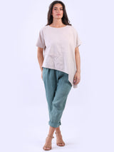 Plain Linen Tunic Top