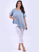 Plain Linen Tunic Top