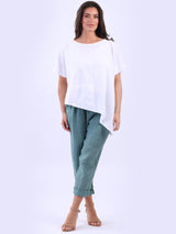 Plain Linen Tunic Top