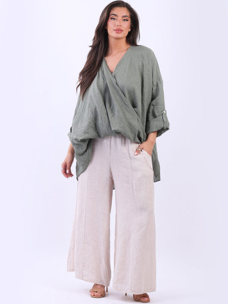 Linen Crossover Top