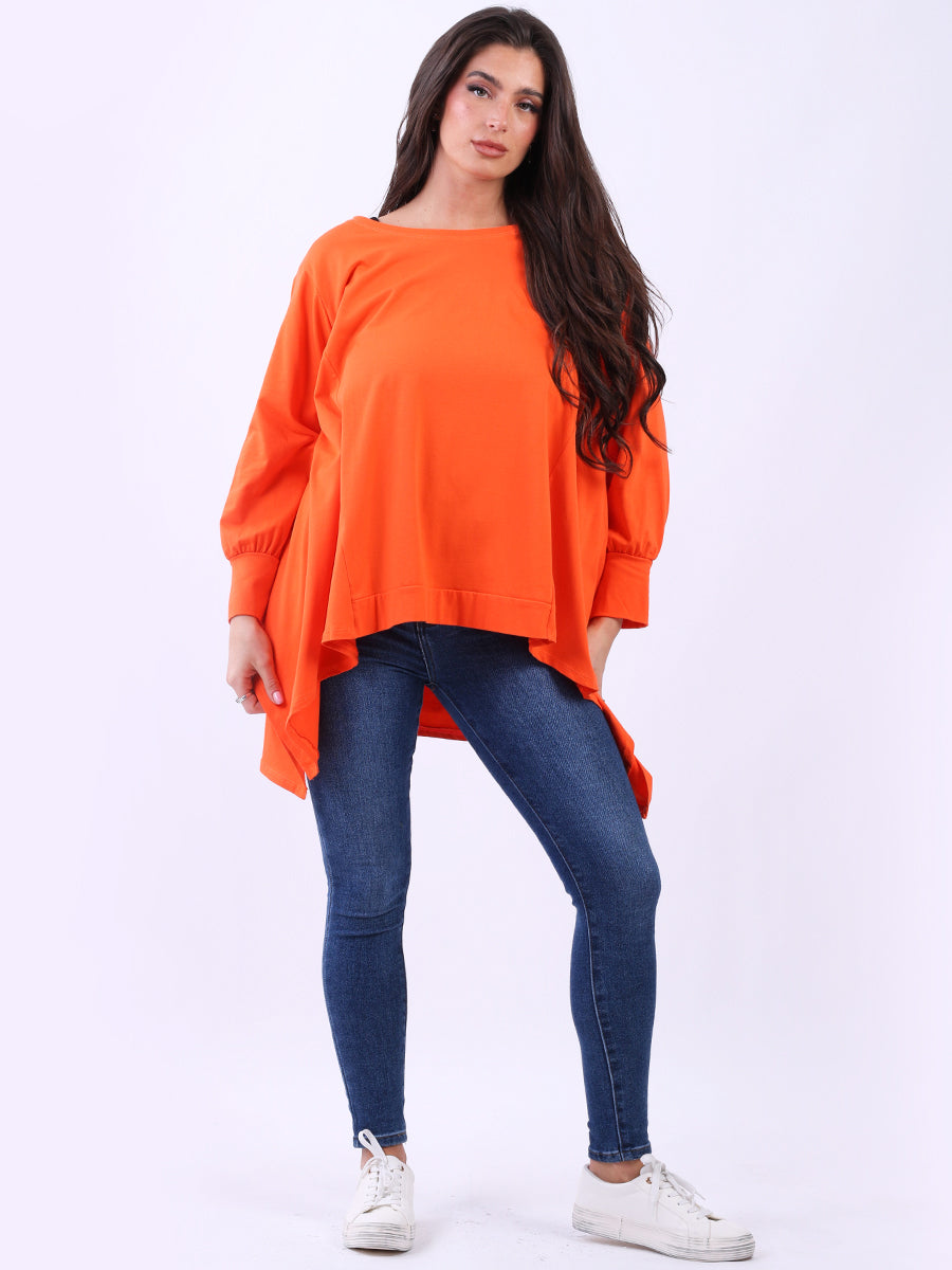 Plus Size Cotton Top Orange