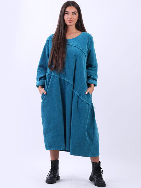 Plus Size Cotton Corduroy Dress