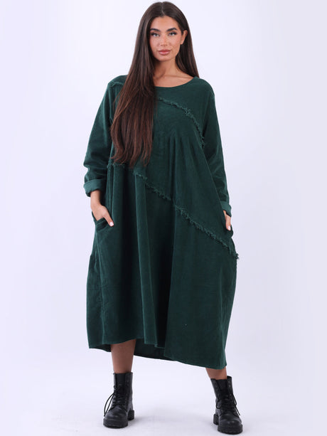 Plus Size Cotton Corduroy Dress