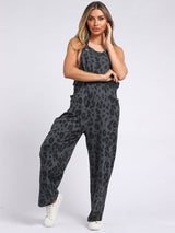 Leopard Print Ladies Cotton Dungaree