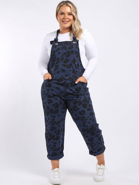 Leopard Print Ladies Cotton Dungaree