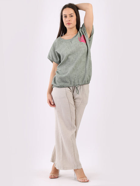 Italian Baggy Linen Top