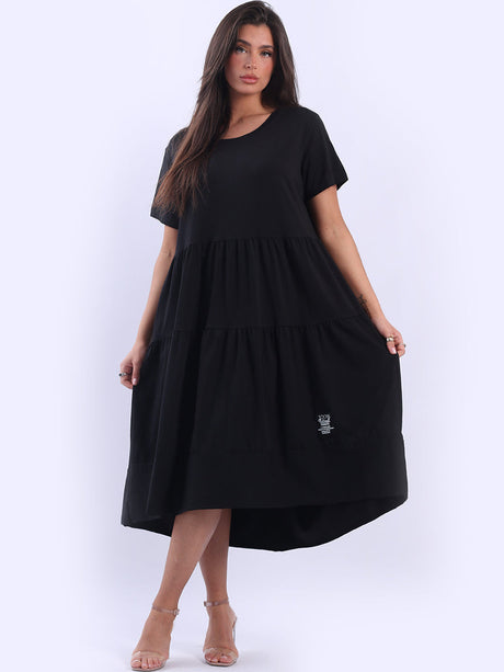 Oversized Tiered Cotton Dress