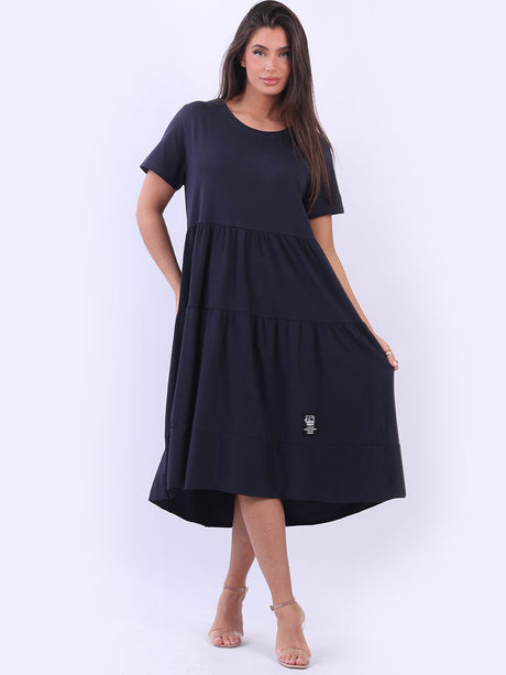 Oversized Tiered Cotton Dress