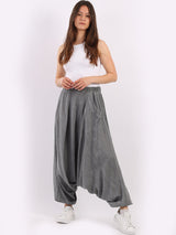 Acid Wash Cotton Harem Pant