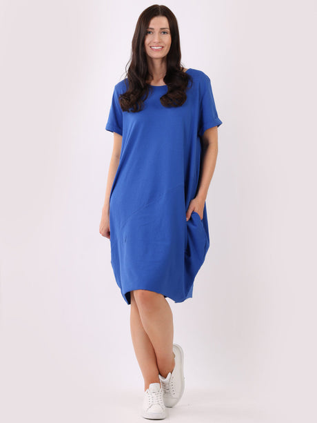 Ladies Plain Narrow Hem Cotton Cocoon Dress
