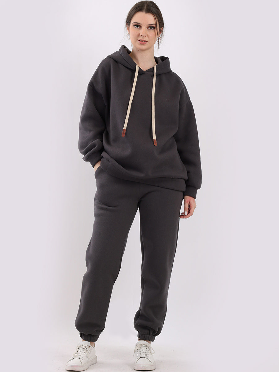 Plain Cotton Boxy Fleece Hoodie
