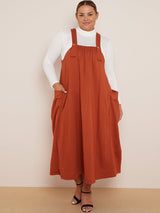 Cotton Ladies Suspender Dress