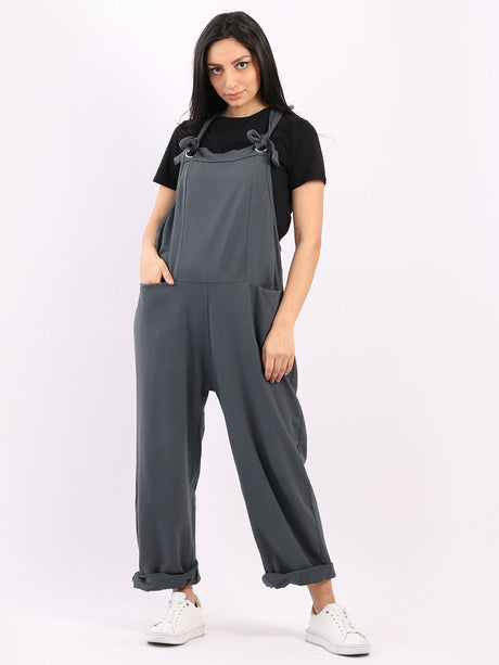 Ladies Cotton Wide Leg Pabo Dungaree