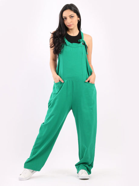 Ladies Cotton Wide Leg Pabo Dungaree