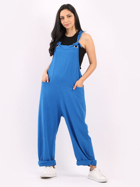 Ladies Cotton Wide Leg Pabo Dungaree