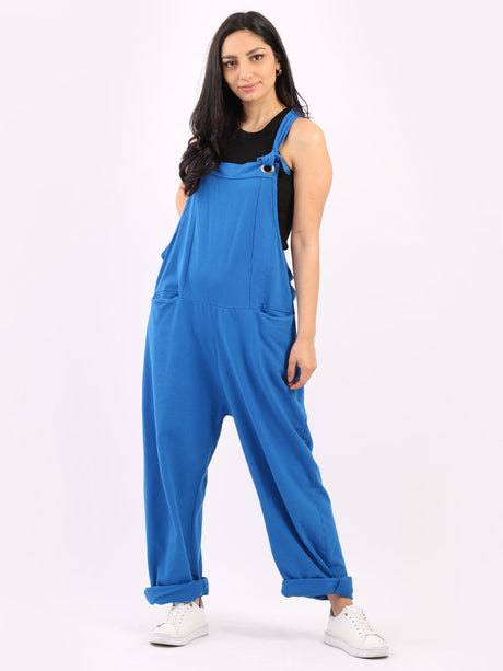 Ladies Cotton Wide Leg Pabo Dungaree