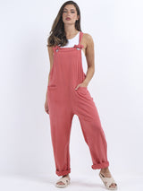 Ladies Cotton Wide Leg Pabo Dungaree
