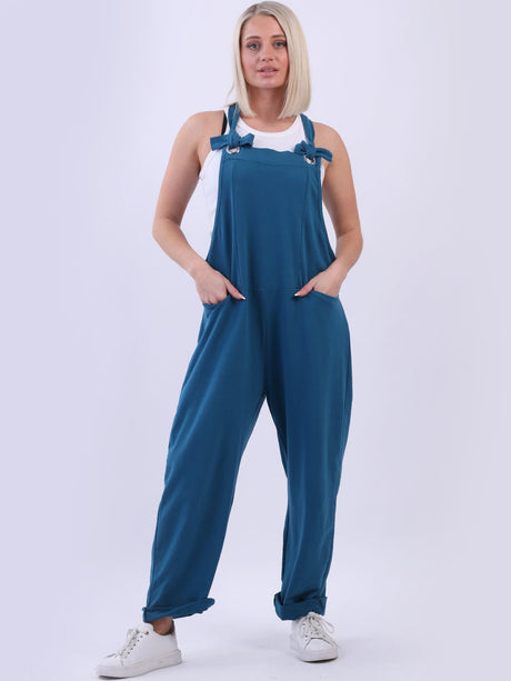 Ladies Cotton Wide Leg Pabo Dungaree